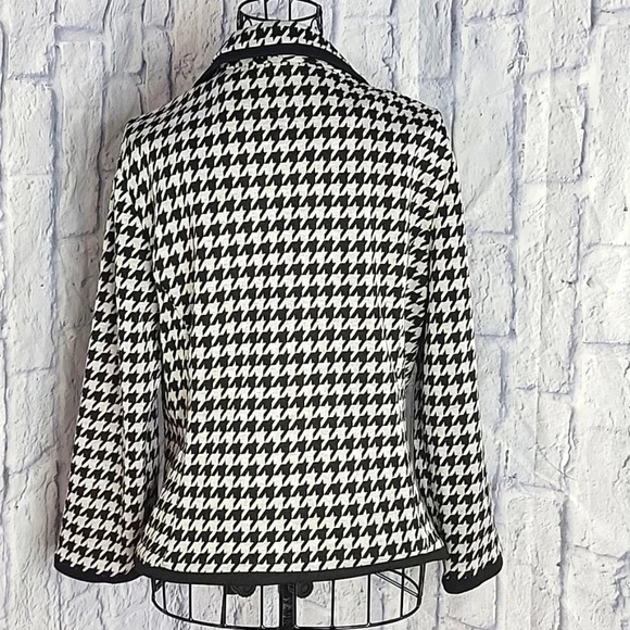 SANDRO STUDIO Black and White Houndstooth Jacket Medium - Picture 5 of 6